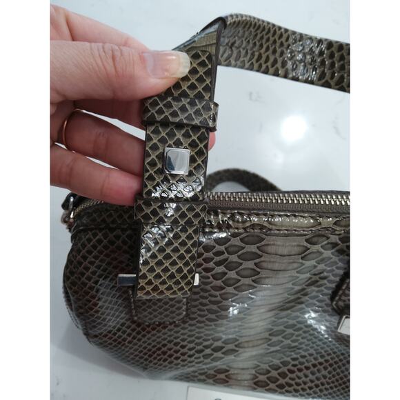 Gorgeous Calvin Klein leather snakeskin pattern satchel purse NWT - Picture 6 of 10